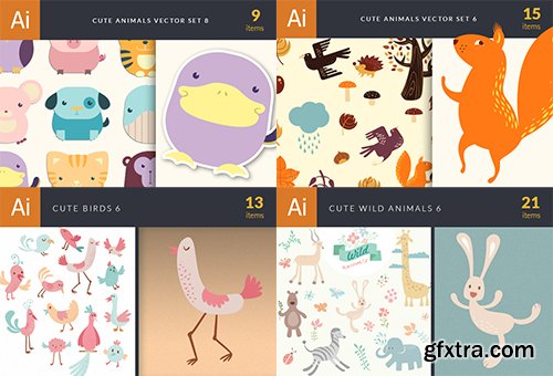 DesignTNT Cute Animals Collection