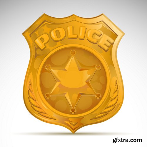 Stock Vectors - Police 2, 25xEPS