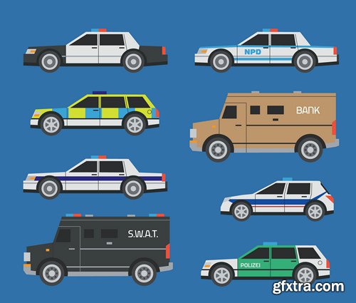 Stock Vectors - Police 2, 25xEPS