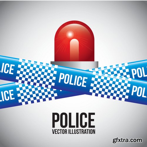 Stock Vectors - Police 2, 25xEPS