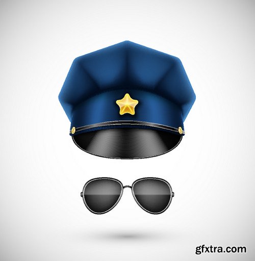 Stock Vectors - Police 2, 25xEPS