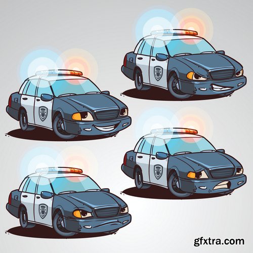 Stock Vectors - Police 2, 25xEPS