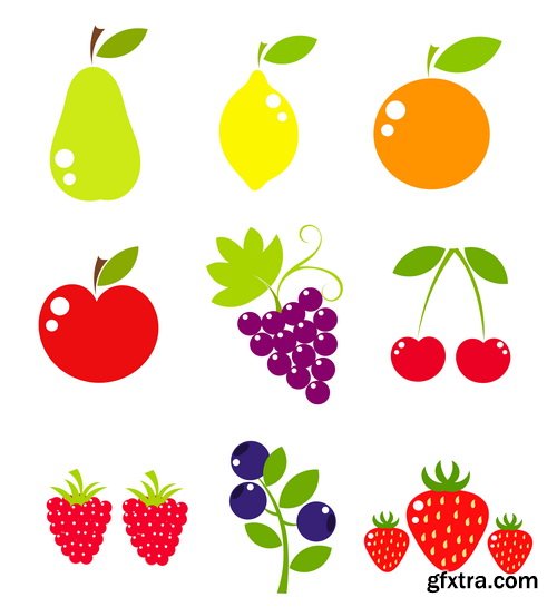 Amazing SS - Fruit icon set, 25xEPS