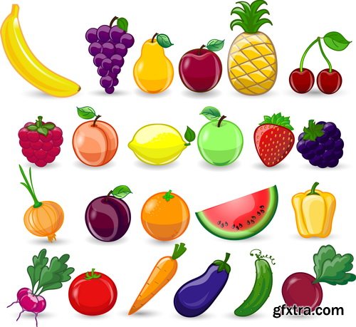 Amazing SS - Fruit icon set, 25xEPS