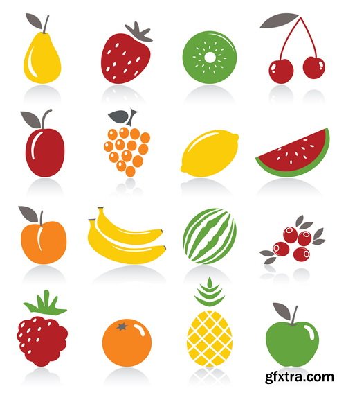 Amazing SS - Fruit icon set, 25xEPS