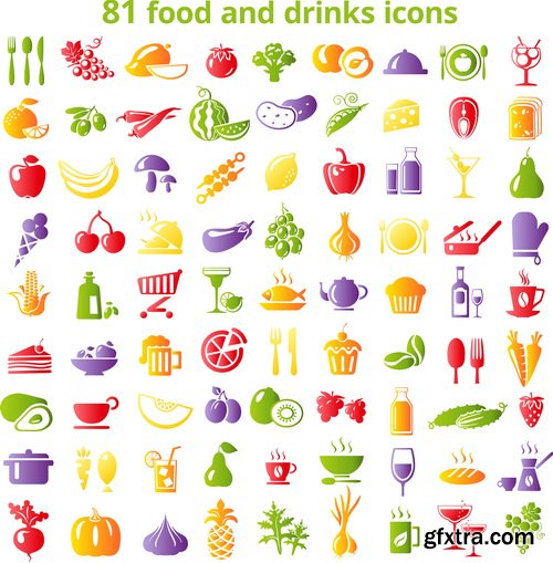 Amazing SS - Fruit icon set, 25xEPS