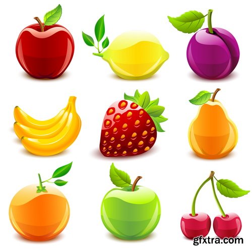 Amazing SS - Fruit icon set, 25xEPS