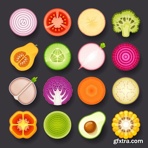 Amazing SS - Fruit icon set, 25xEPS