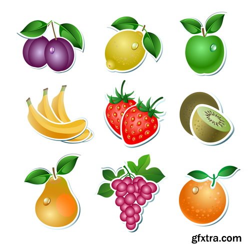 Amazing SS - Fruit icon set, 25xEPS