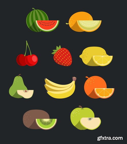 Amazing SS - Fruit icon set, 25xEPS