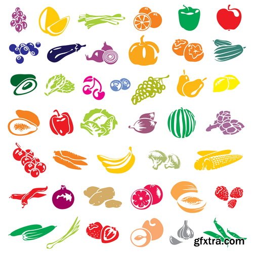 Amazing SS - Fruit icon set, 25xEPS