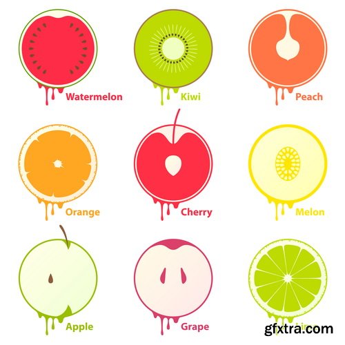 Amazing SS - Fruit icon set, 25xEPS