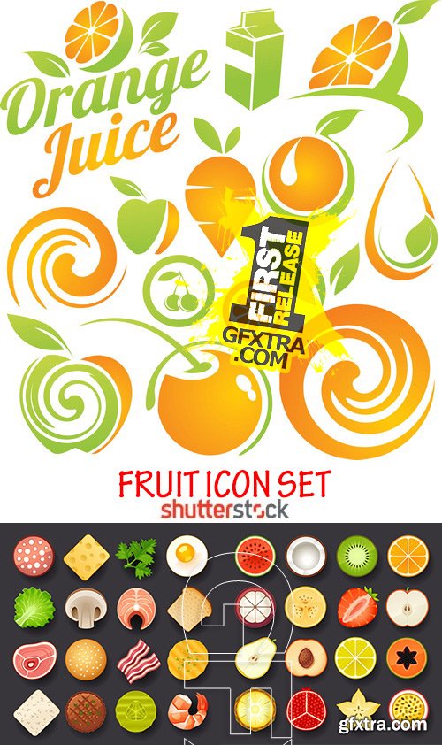 Amazing SS - Fruit icon set, 25xEPS