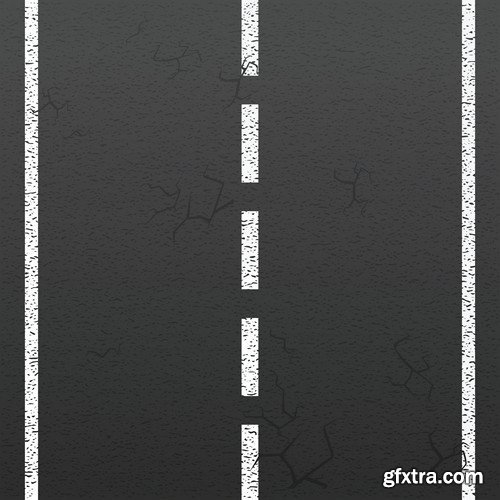 Stock Vectors - Road, asphalt, 25xEPS