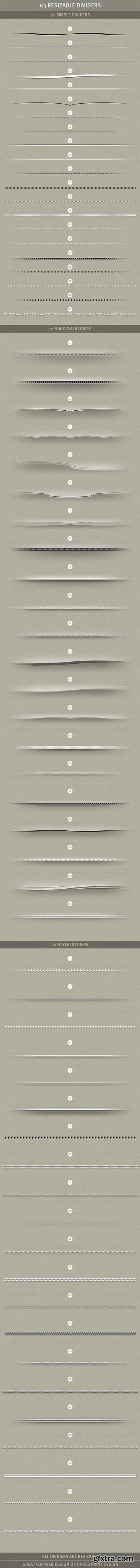 GraphicRiver - 197 Resizable Dividers Bundle