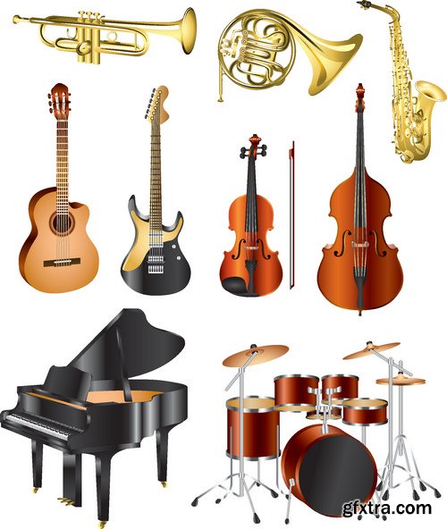 Stock Vectors - Musical Instruments 2, 25xEPS