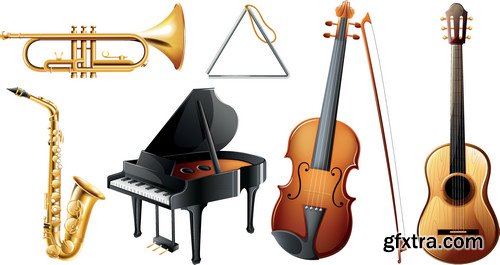 Stock Vectors - Musical Instruments 2, 25xEPS