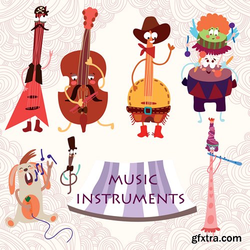 Stock Vectors - Musical Instruments 2, 25xEPS