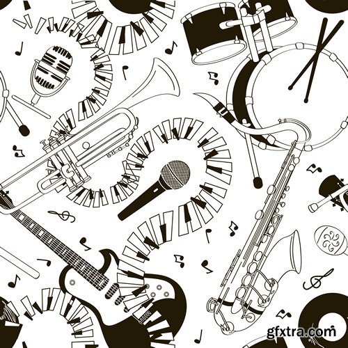 Stock Vectors - Musical Instruments 2, 25xEPS