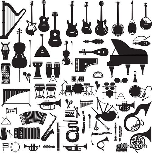 Stock Vectors - Musical Instruments 2, 25xEPS