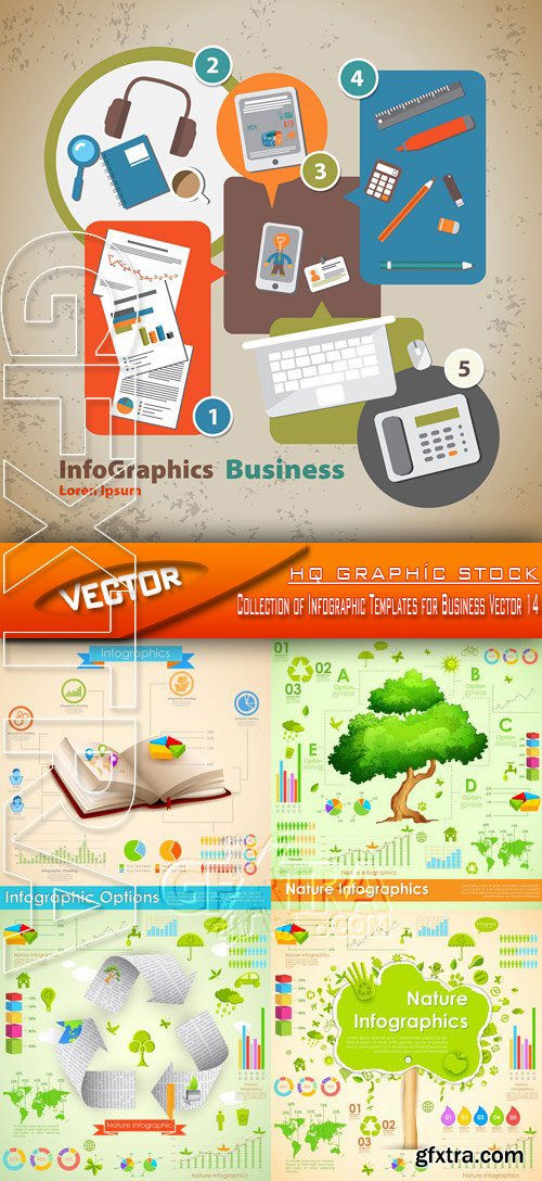 Stock Vector - Collection of Infographic Templates for Business Vector 14