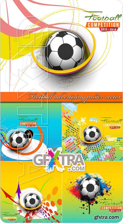 Football advertising poster vector