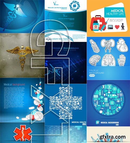 Stock Vectors - Medical background 3, 25xEPS