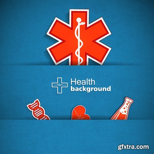 Stock Vectors - Medical background 3, 25xEPS