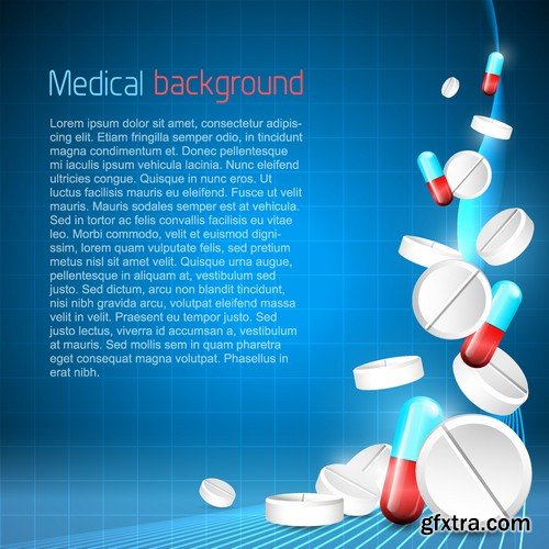 Stock Vectors - Medical background 3, 25xEPS