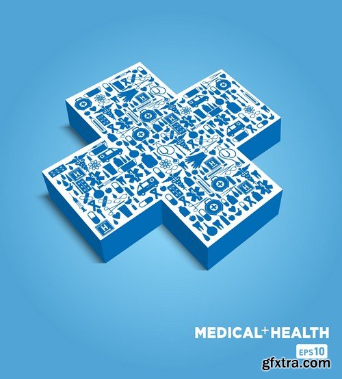 Stock Vectors - Medical background 3, 25xEPS