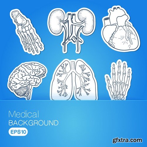 Stock Vectors - Medical background 3, 25xEPS