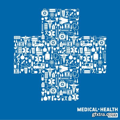 Stock Vectors - Medical background 3, 25xEPS