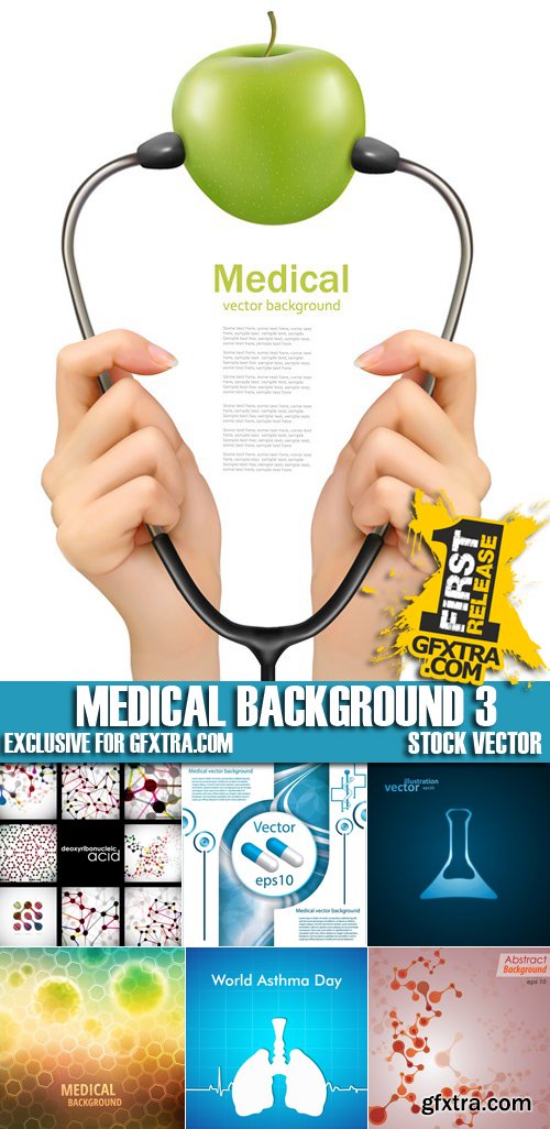 Stock Vectors - Medical background 3, 25xEPS