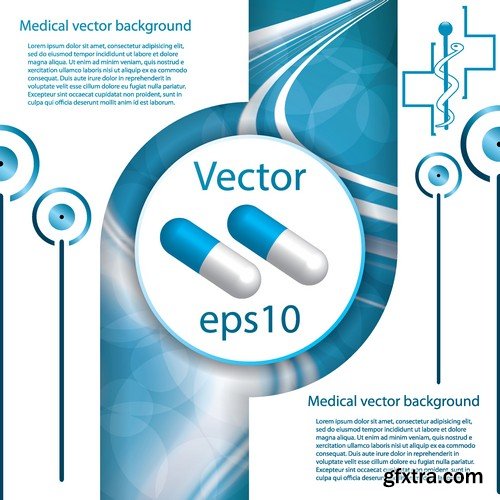 Stock Vectors - Medical background 3, 25xEPS