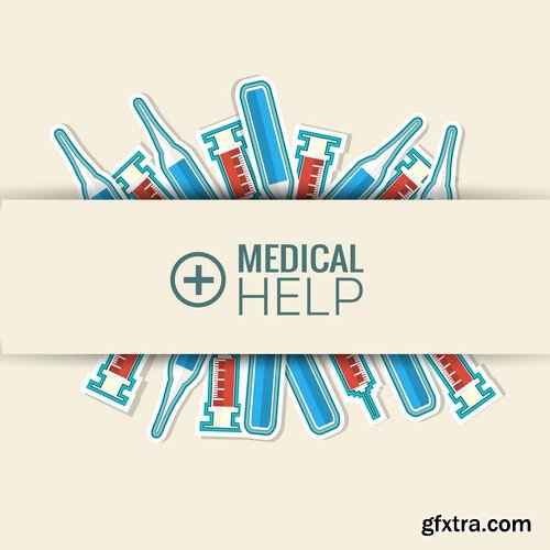 Stock Vectors - Medical background 3, 25xEPS