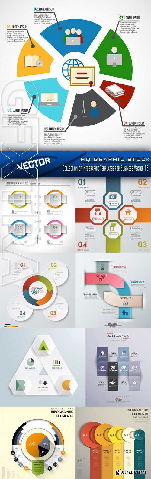 Stock Vector - Collection of Infographic Templates for Business Vector 15