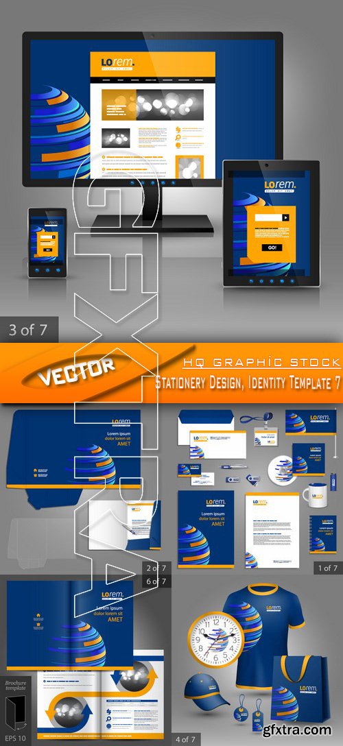 Stock Vector - Stationery Design, Identity Template 7