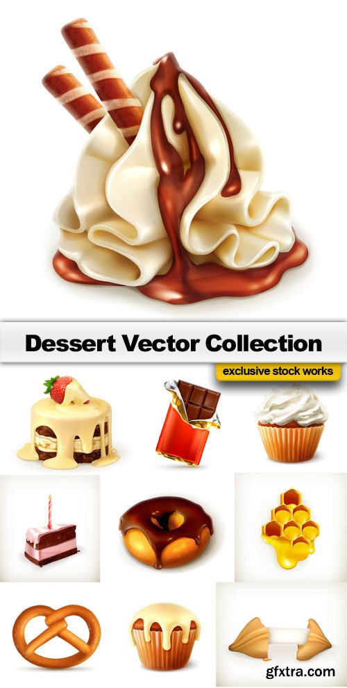 Dessert Vector Collection - 25 EPS