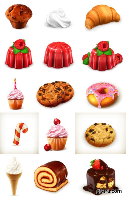 Dessert Vector Collection - 25 EPS