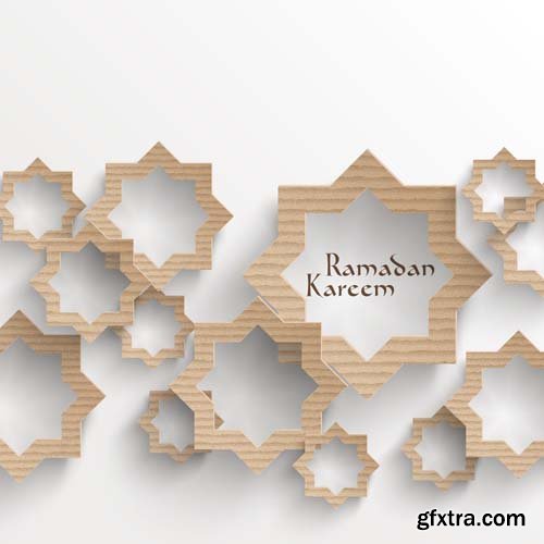 3D muslim cardboard graphics, 25xEPS