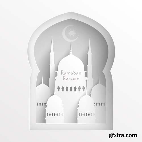 3D muslim cardboard graphics, 25xEPS