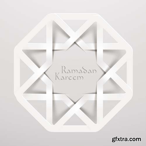 3D muslim cardboard graphics, 25xEPS