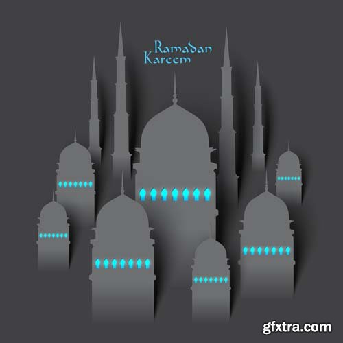 3D muslim cardboard graphics, 25xEPS