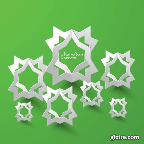 3D muslim cardboard graphics, 25xEPS