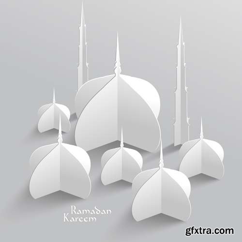 3D muslim cardboard graphics, 25xEPS