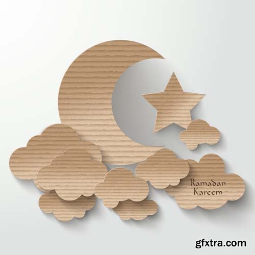 3D muslim cardboard graphics, 25xEPS