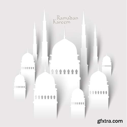 3D muslim cardboard graphics, 25xEPS