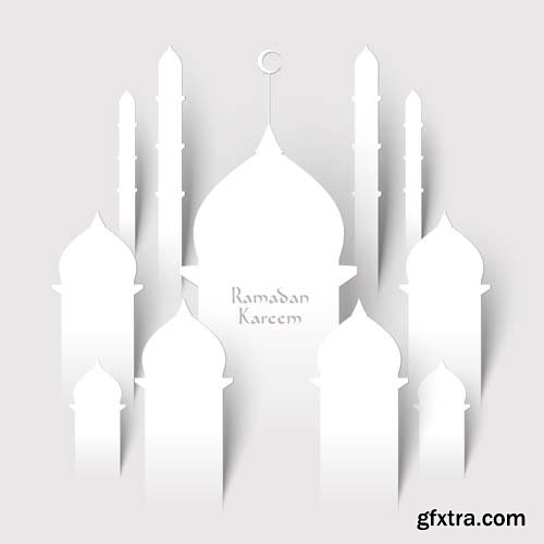 3D muslim cardboard graphics, 25xEPS