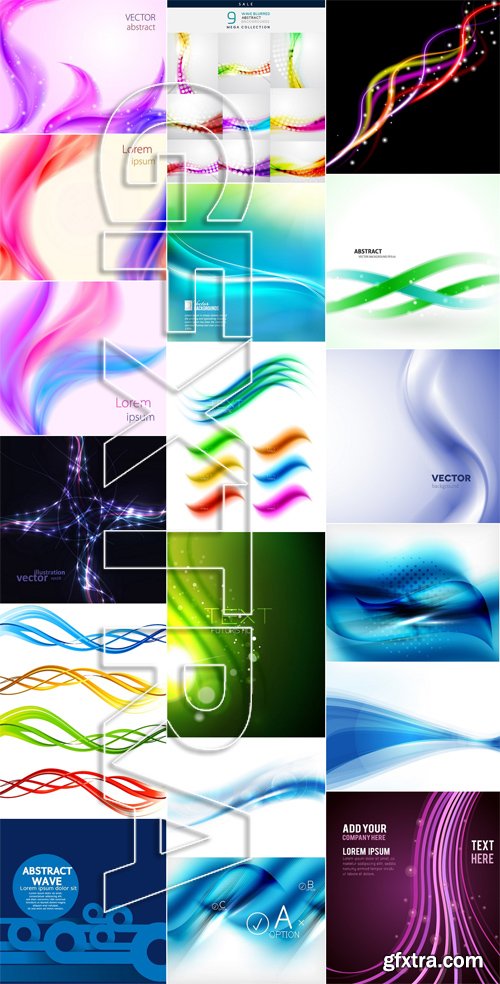 Stock Vectors - Abstract Vector Background Wave 2, 25xEPS