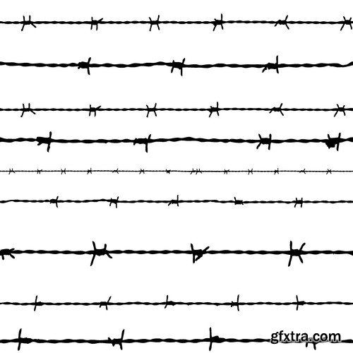 Stock Vectors - Barbed wire, 25xEPS